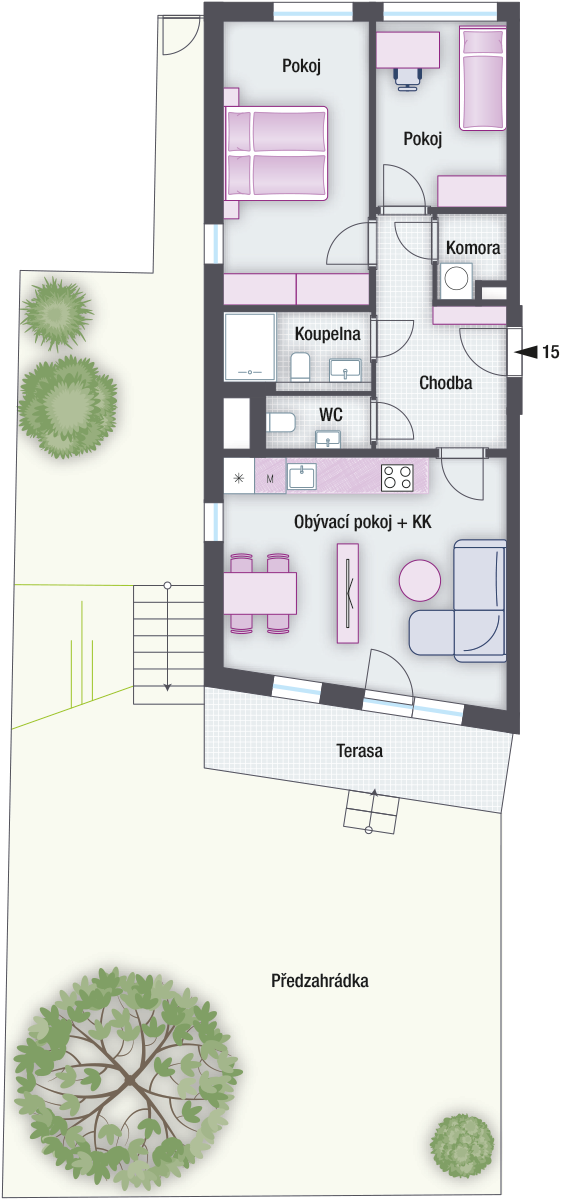 Vila dům Na Vinici - КВАРТИРА №  