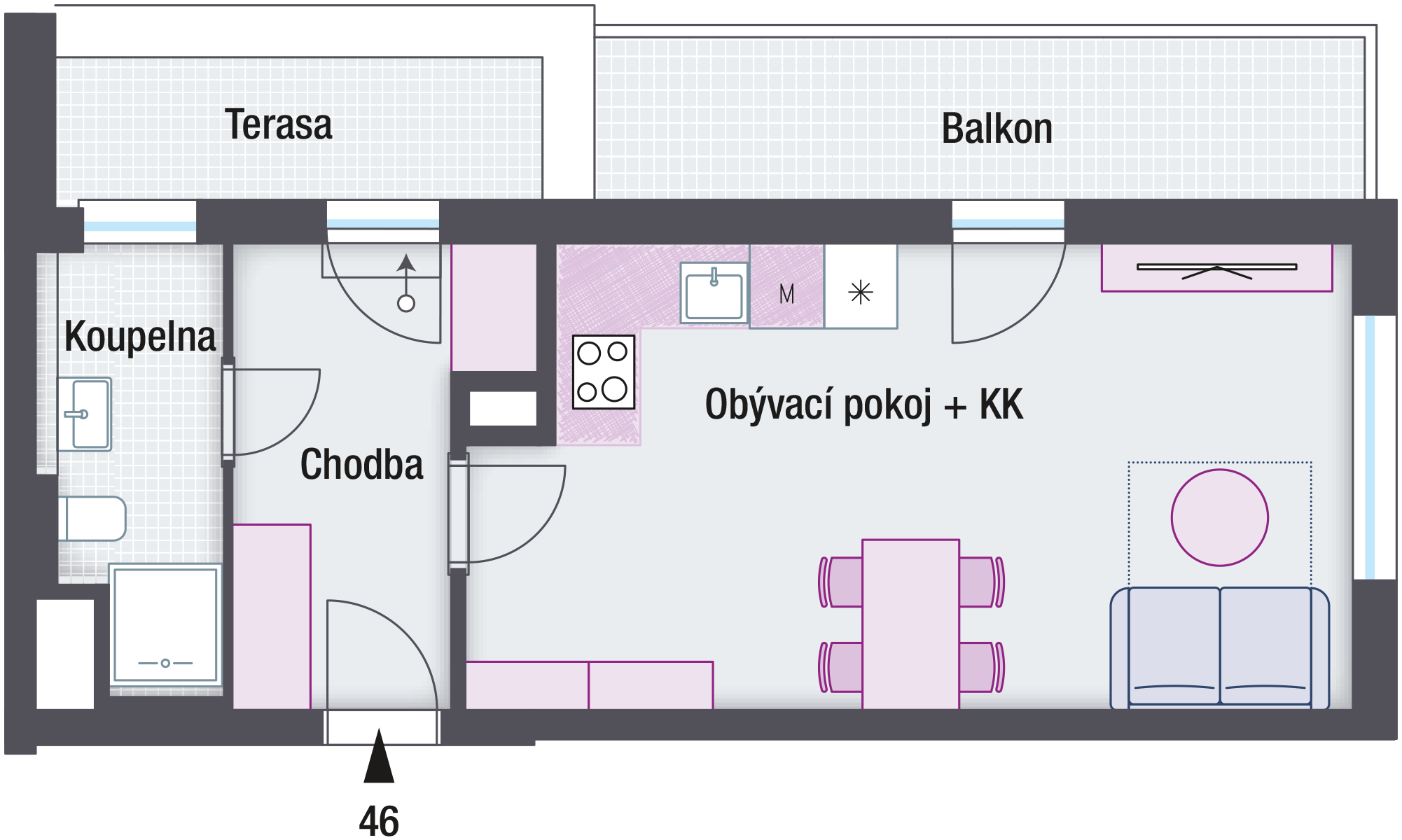 Bytová jednotka 1+kk